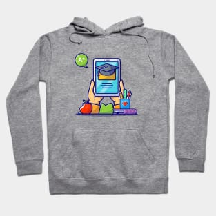 Online Education Cartoon Vector Icon Illustration Hoodie